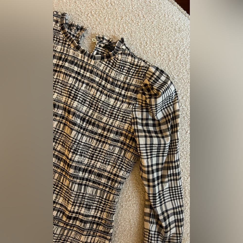 ANN TAYLOR GINGHAM BLOUSE